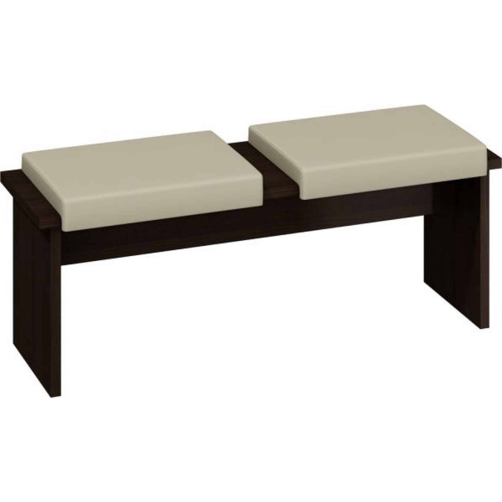 Taburet Bond 05 dub sonoma tmavý, béžová ekokůže - 120 cm