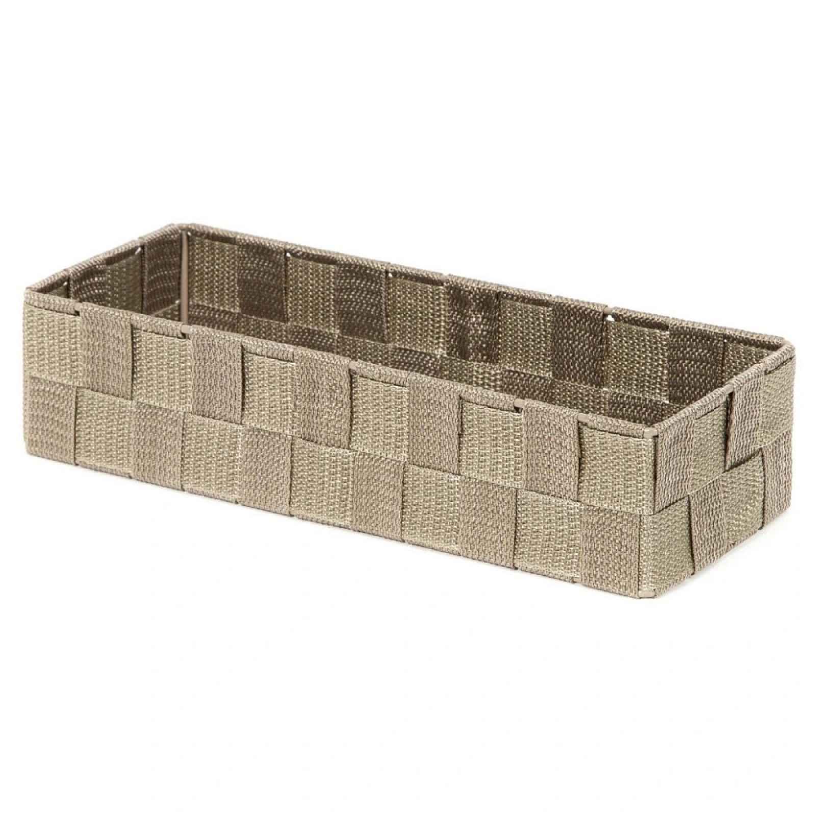Compactor Úložný organizér do zásuvky Compactor TEX - košík L, 130 x 12 x 7 cm, Taupe (šedo-béžový)