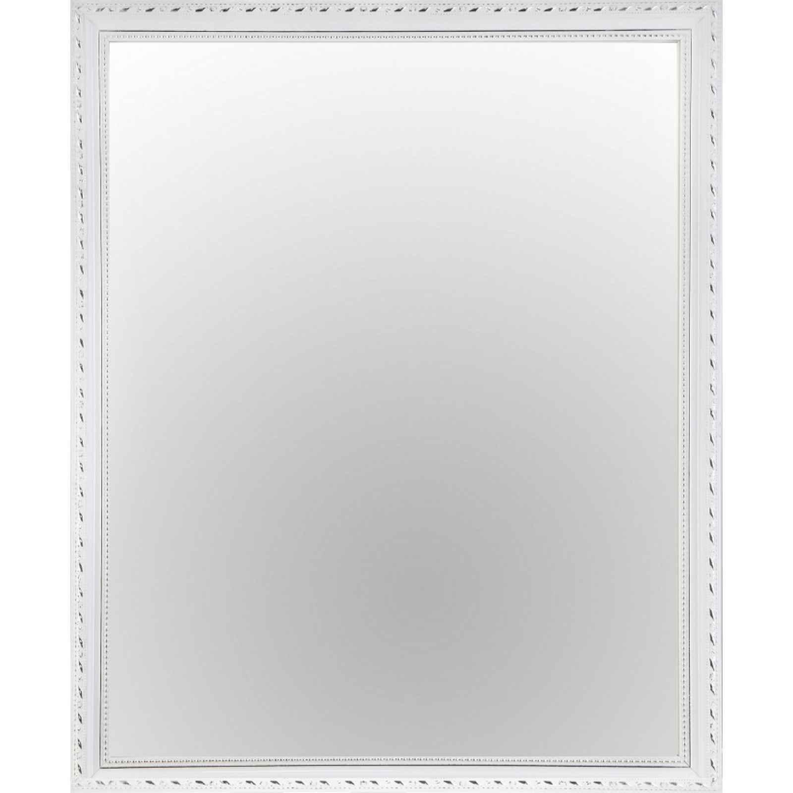 Nástěnné zrcadlo Lisa 45x55 cm, bílé, ornamenty