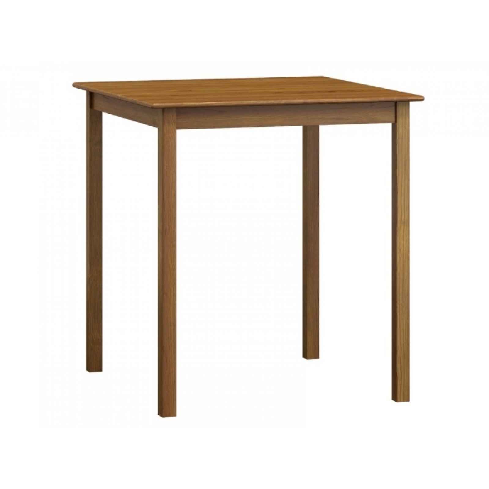 Stůl DASHEN 2, 75 x 75 cm, masiv borovice, moření dub