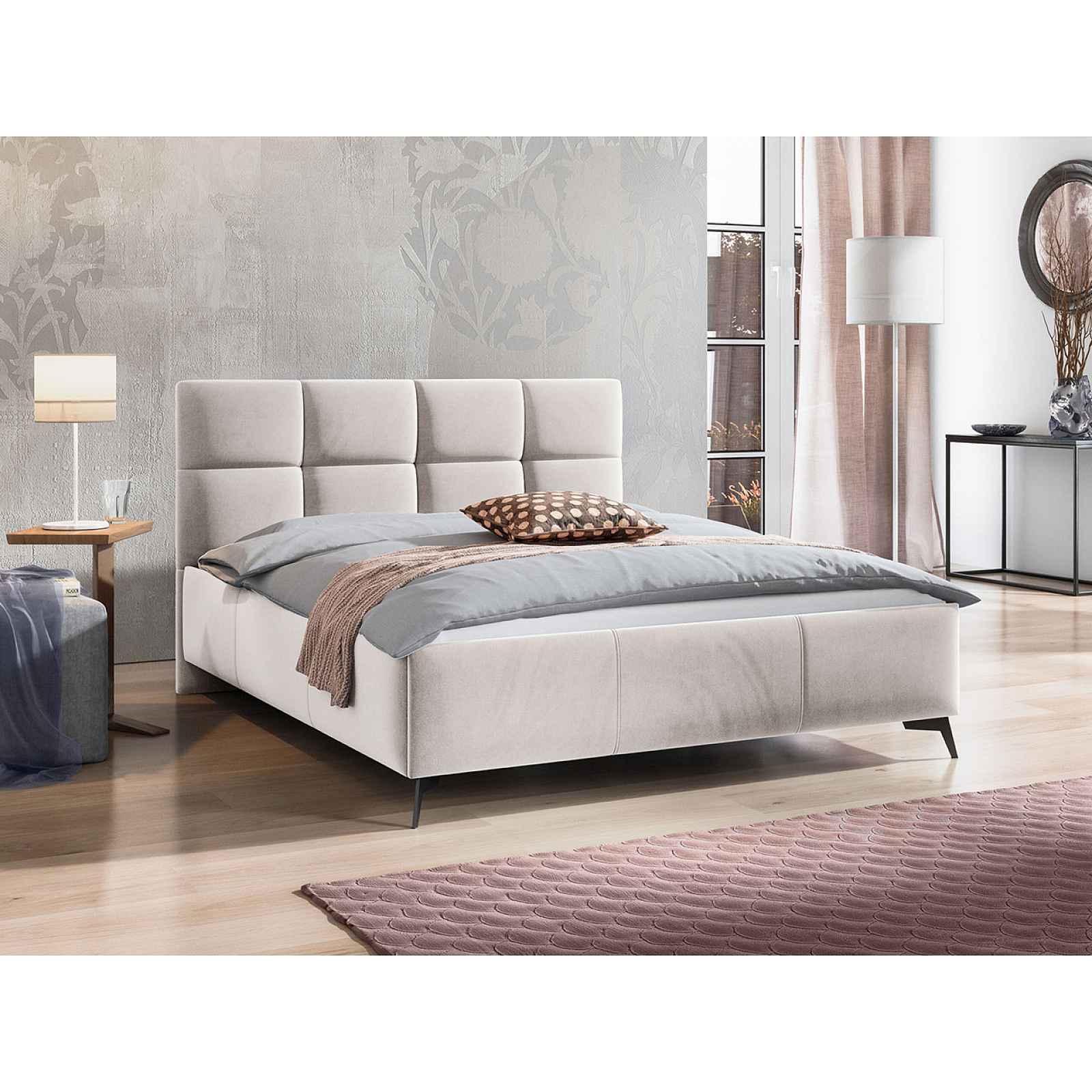 Kontinentální postel Sven 160x200, béžová Fresh HELCEL