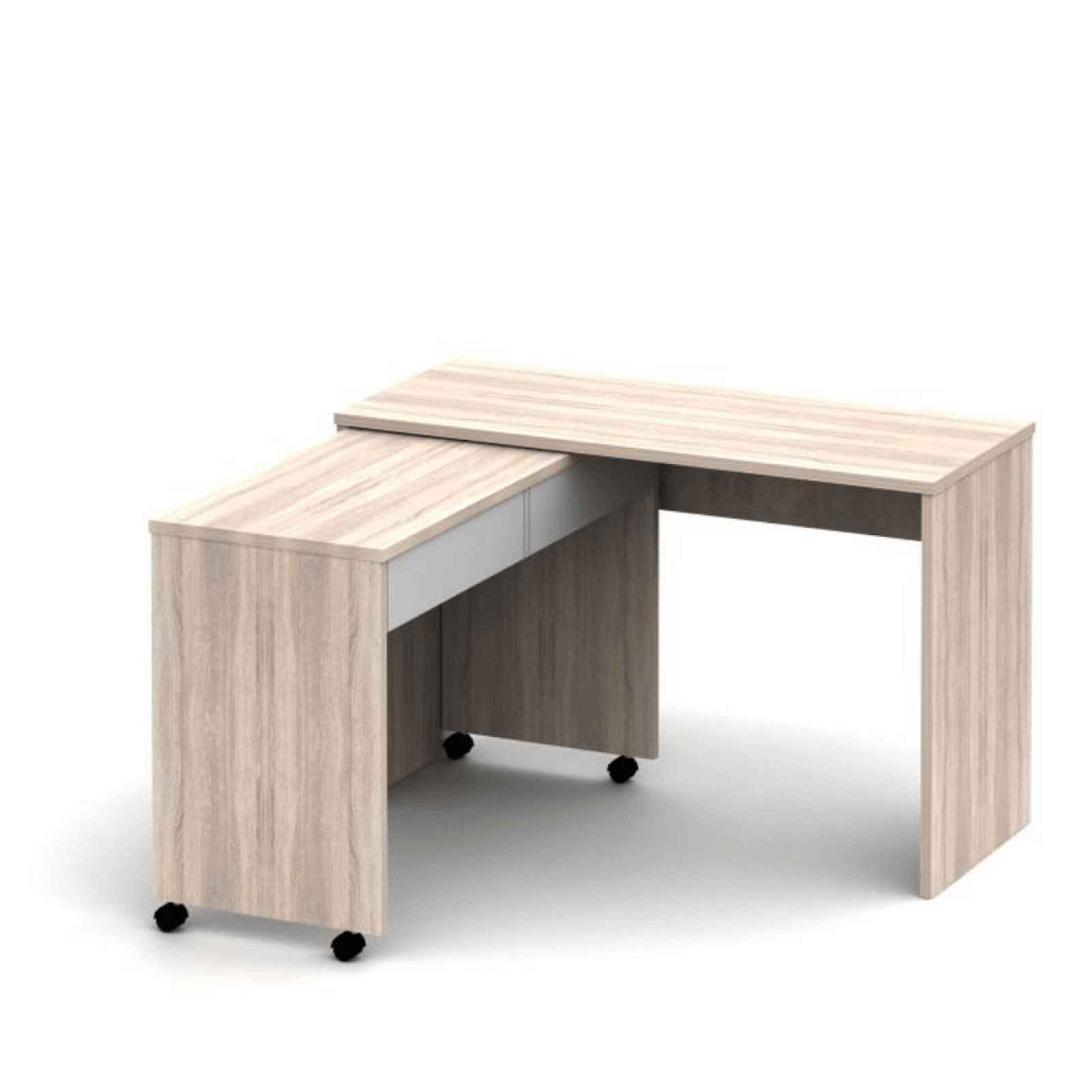 VERSAL rozkládací psací stůl, dub sonoma/bílá