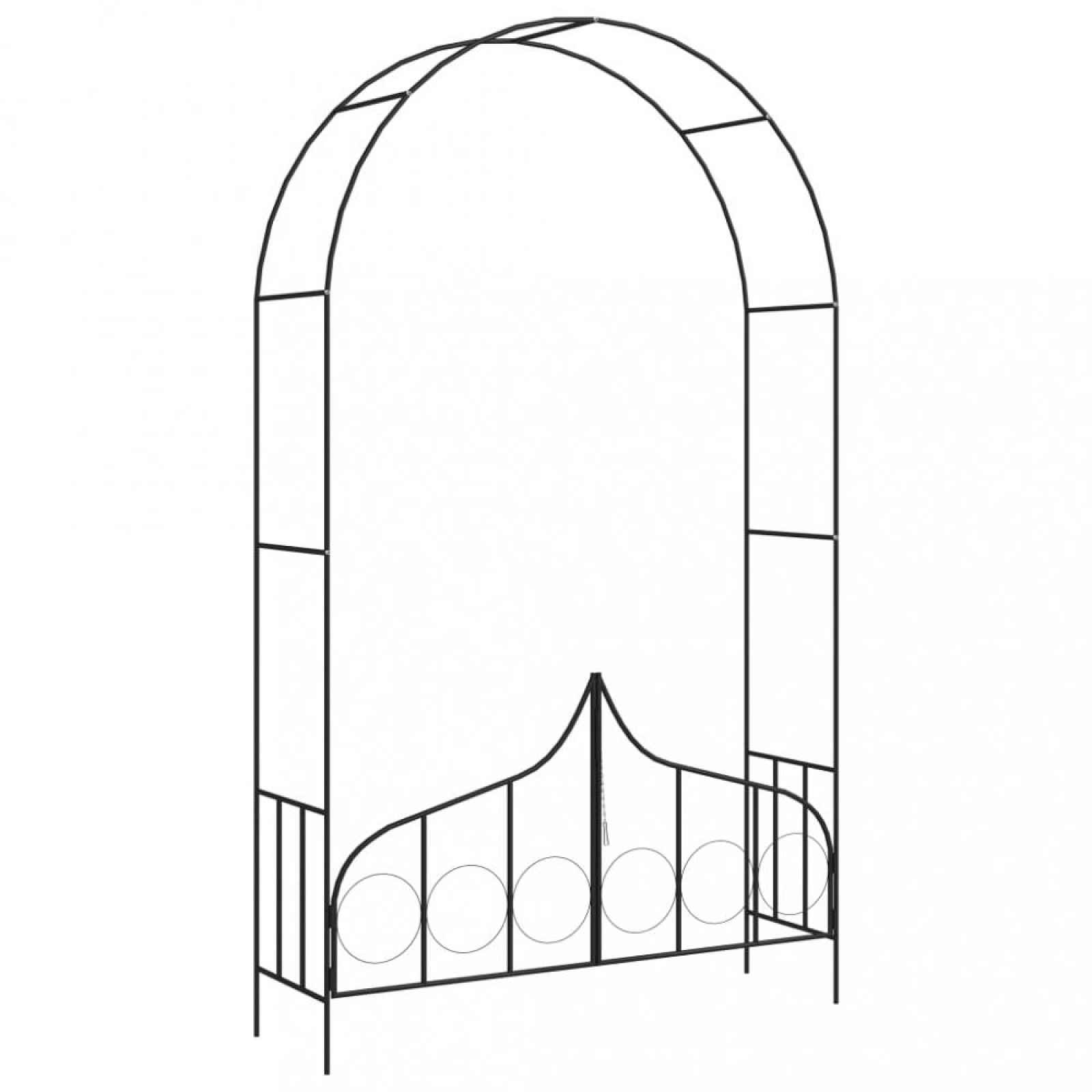 Zahradní oblouk pro popínavé rostliny černá Dekorhome