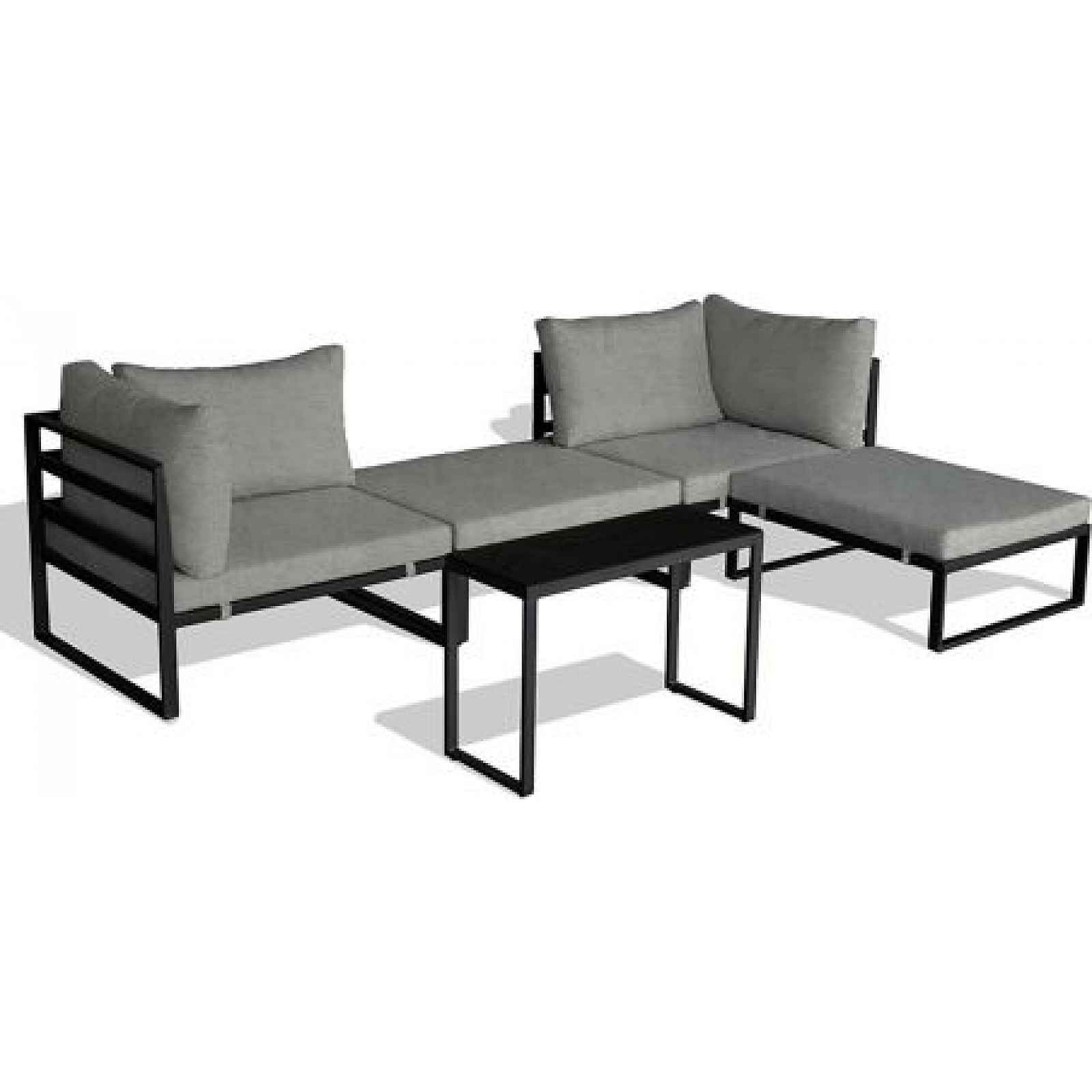 Zahradní set 2+1 antracit/světle šedá