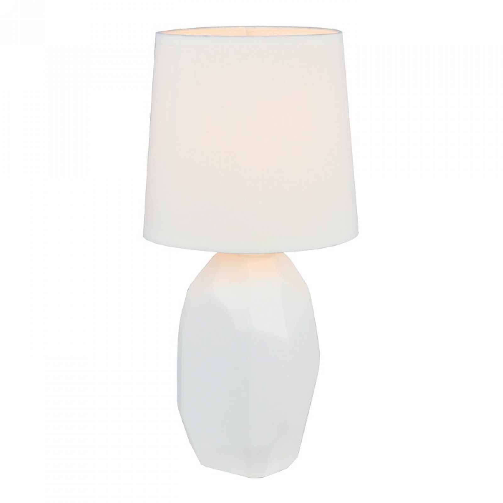 Keramická stolní lampa, bílá, QENNY TYP 1 0000190741 Tempo Kondela