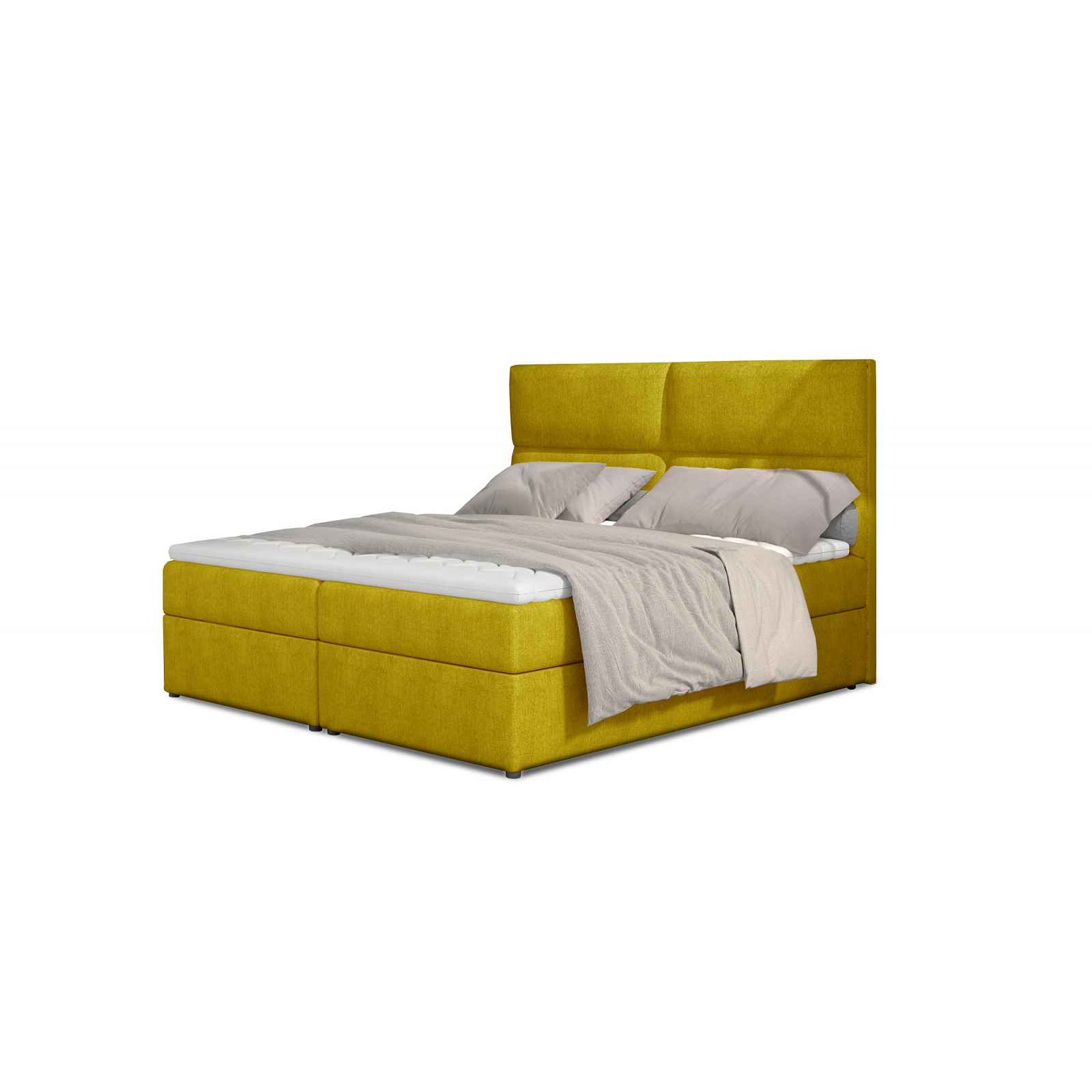 Boxspring PILANSI 11 180x200, žlutá látka