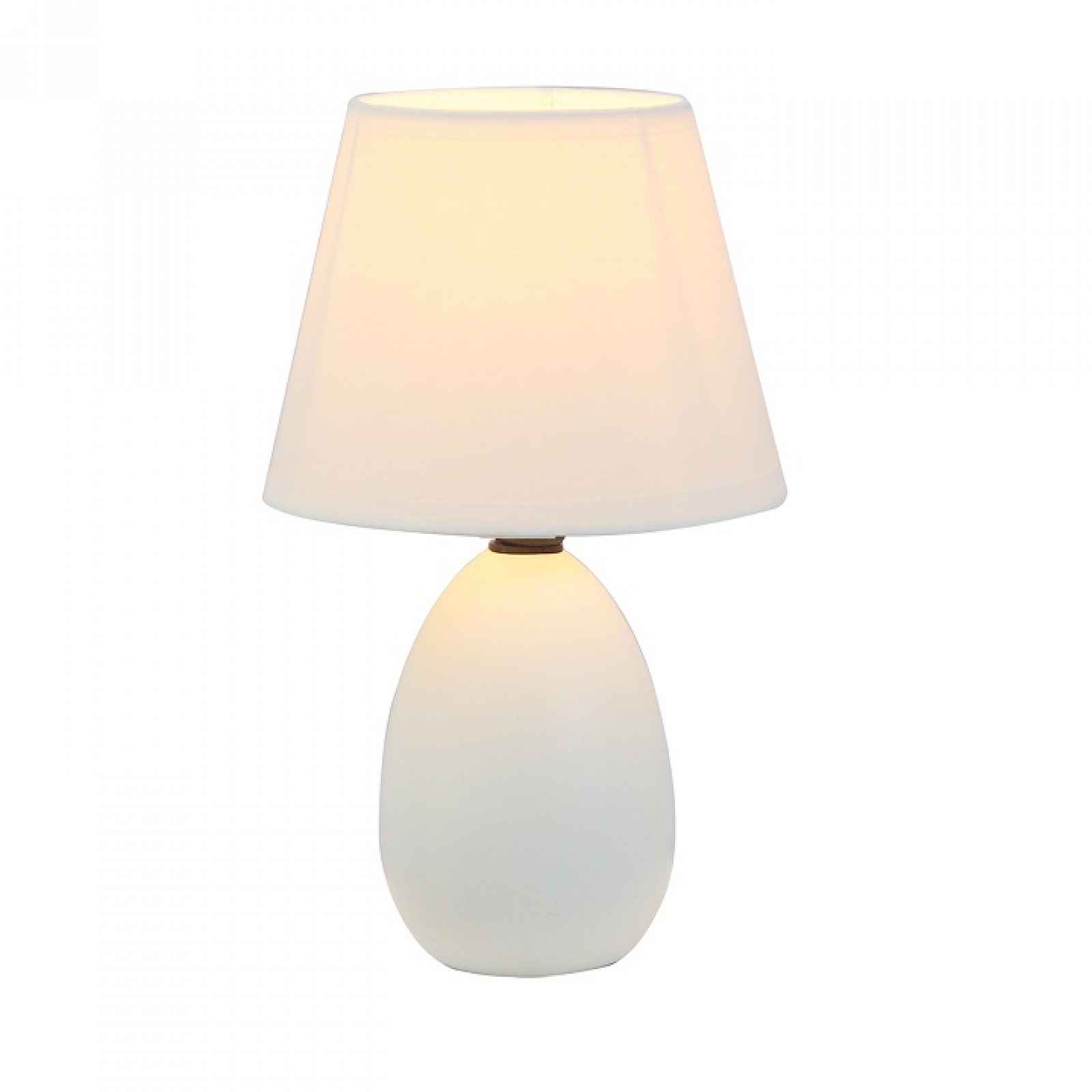 Keramická stolní lampa, bílá, QENNY TYP 12 0000190753 Tempo Kondela