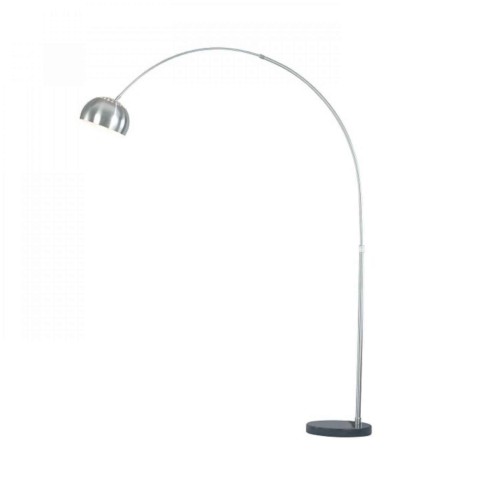 Oblouková lampa, ocel / černý mramor, CINDA TYP 16 0000190717 Tempo Kondela