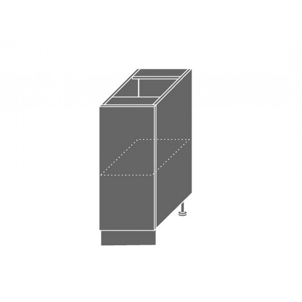 PLATINUM, skříňka dolní D1d 30, korpus: grey, barva: black