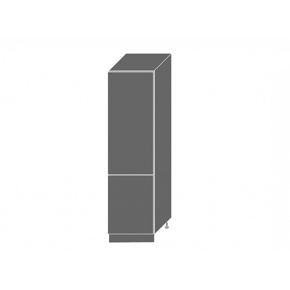PLATINUM, skříňka pro vestavnou lednici D14DL 60, korpus: grey, barva: black