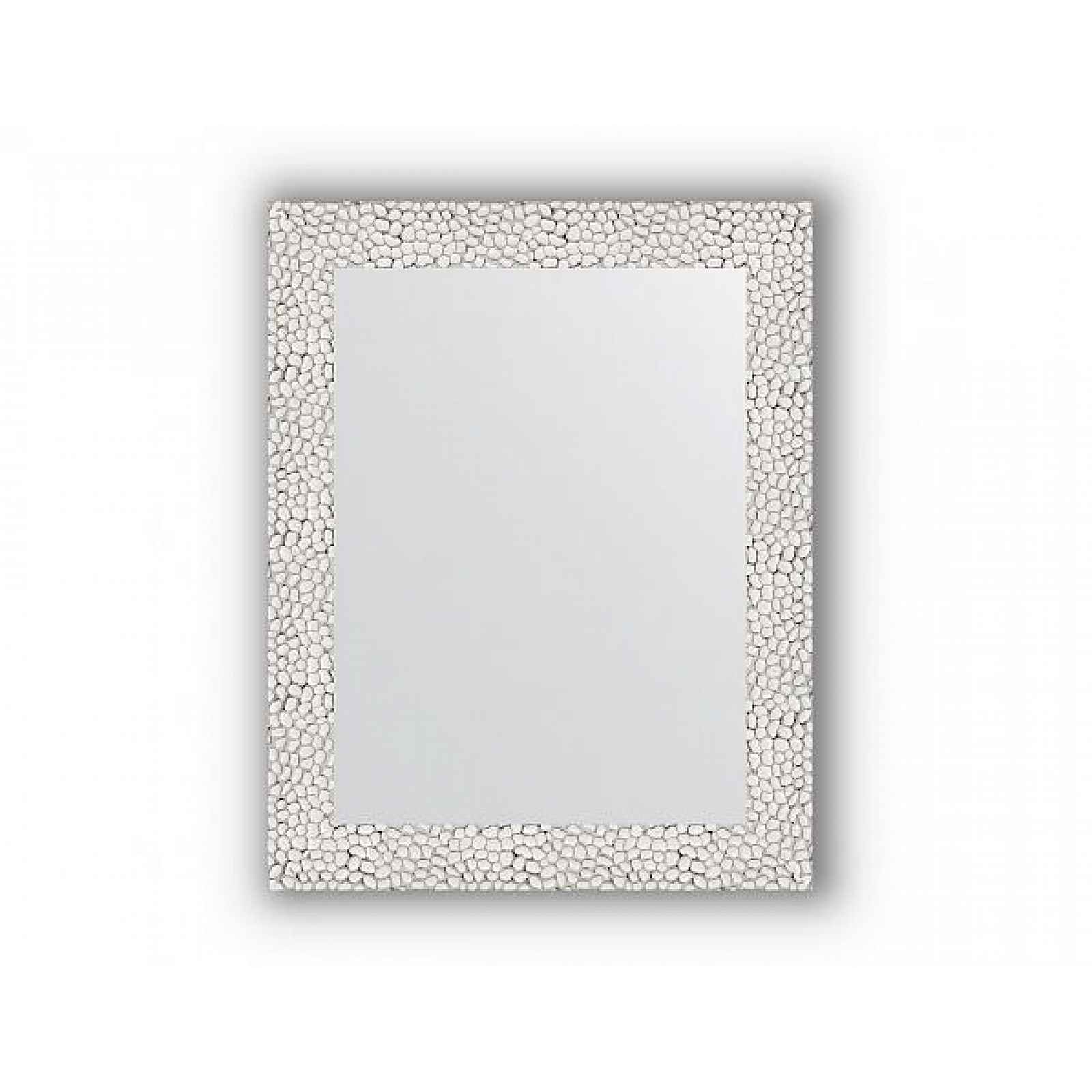 Zrcadlo v rámu, stříbrobílý tepaný reliéf BY 3290 71x131 cm
