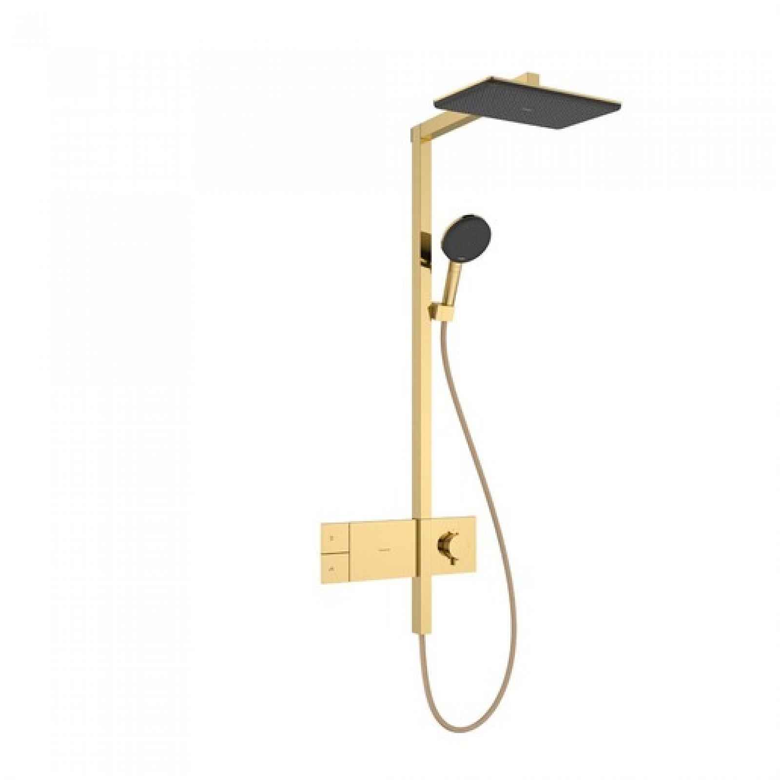 Sprchový systém Hansgrohe Raindance Alive Q s termostatickou baterií leštěný vzhled zlata 24580990
