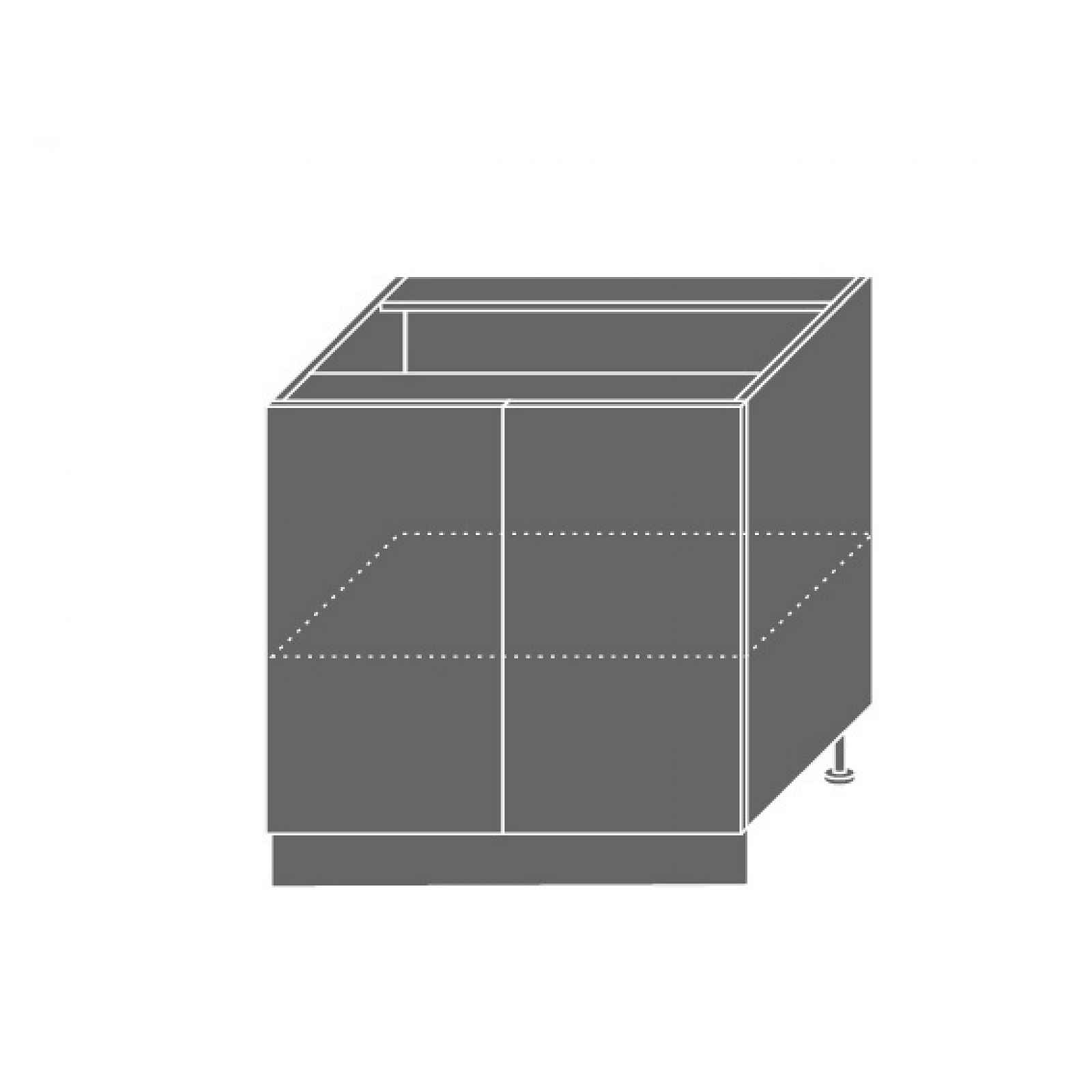 PLATINUM, skříňka dolní D11 80, korpus: grey, barva: vanilla