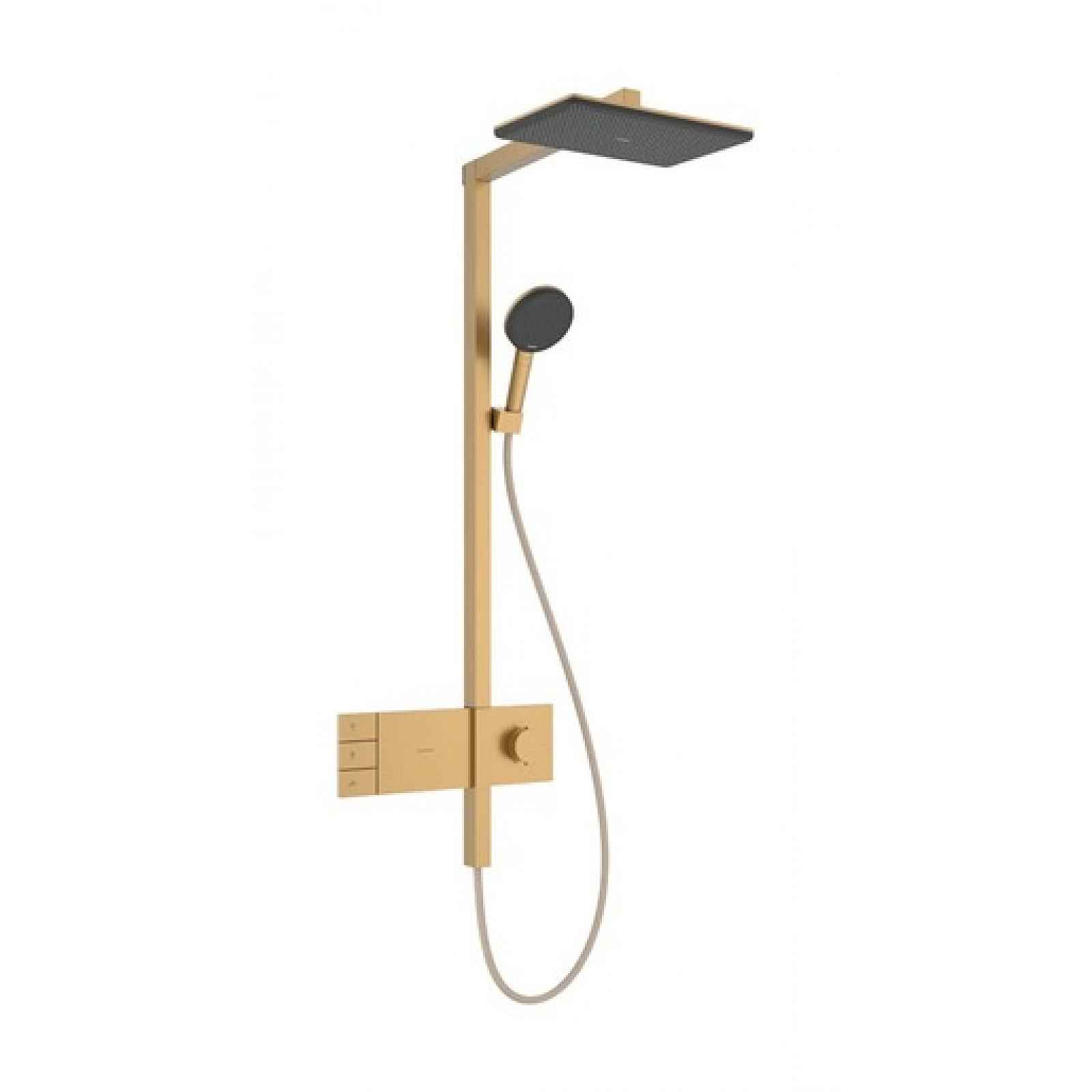Sprchový systém Hansgrohe Raindance Alive Q s termostatickou baterií kartáčovaný bronz 24591140