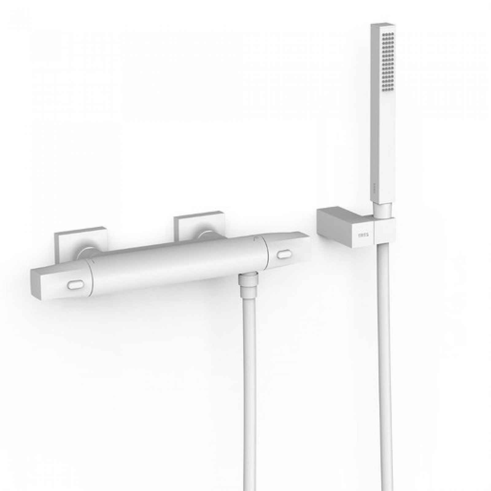 Sprchová baterie TRES Over-Wall s vanovým setem 150 mm bílá mat 19016459BM