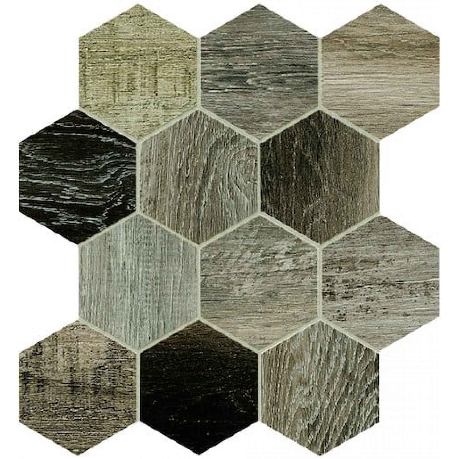 Dlažba Dom Barn Wood grey 35x37,5 cm mat DBWEM40