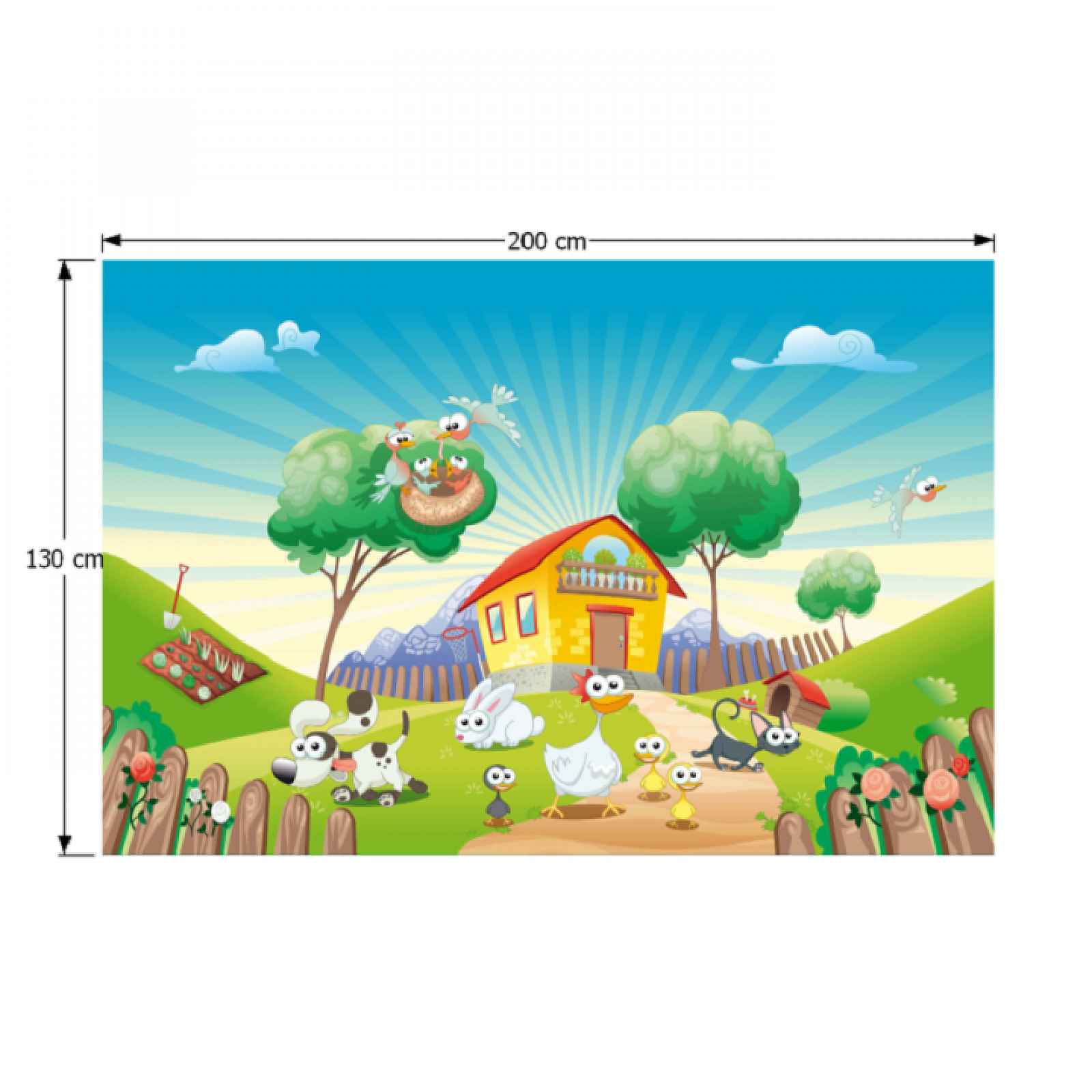 Dětský koberec JENNY vzor farma Tempo Kondela 130x200 cm