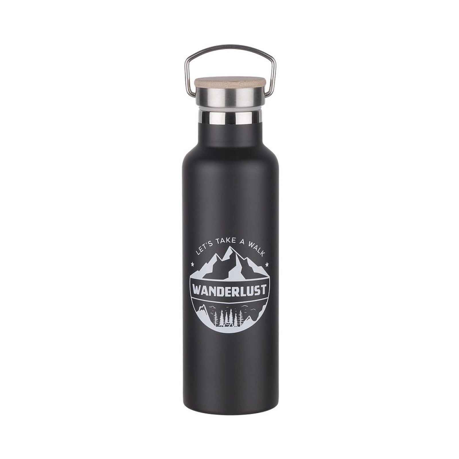 Butlers WANDERLUST Termoska s rukojetí 650 ml - černá