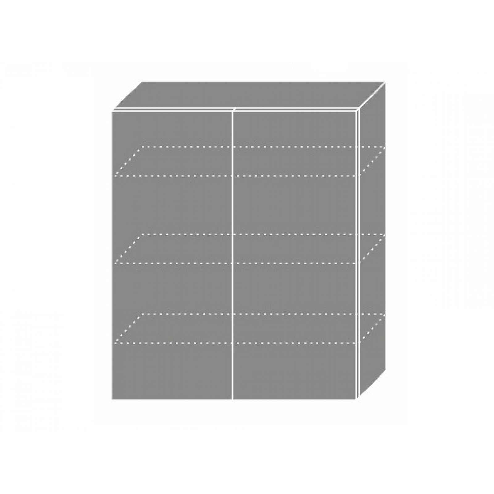 PLATINUM, skříňka horní W4 80, korpus: grey, barva: black