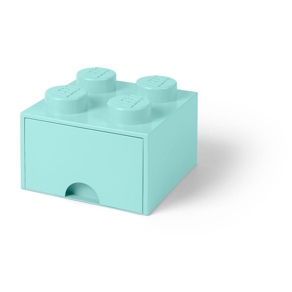 Mentolově zelený úložný box čtverec LEGO®