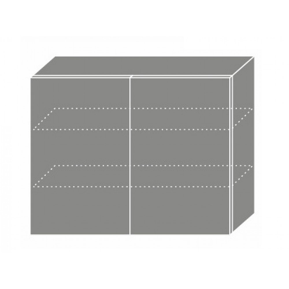 PLATINUM, skříňka horní W3 90, korpus: grey, barva: black