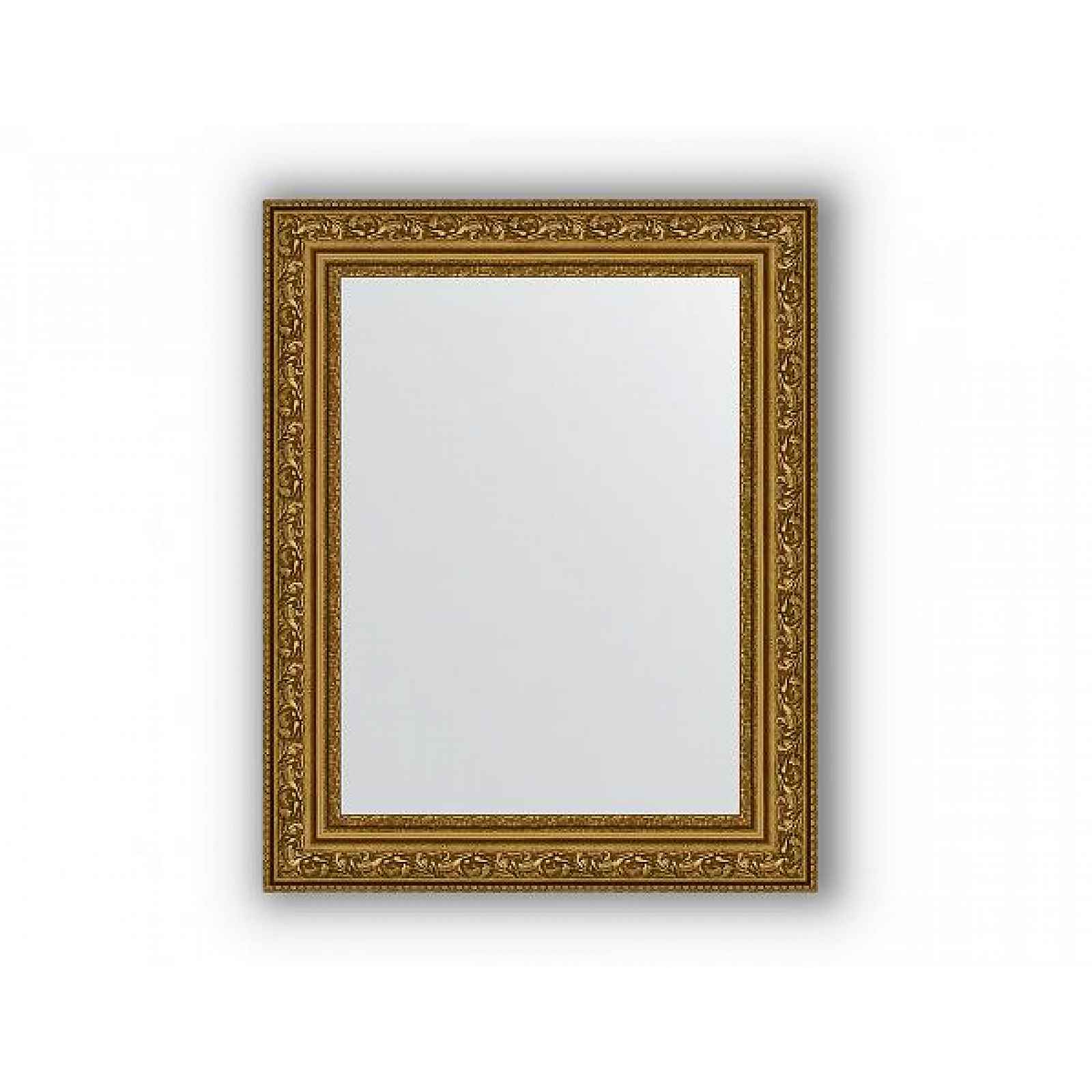 Zrcadlo v rámu, patinovaný zlatý ornament