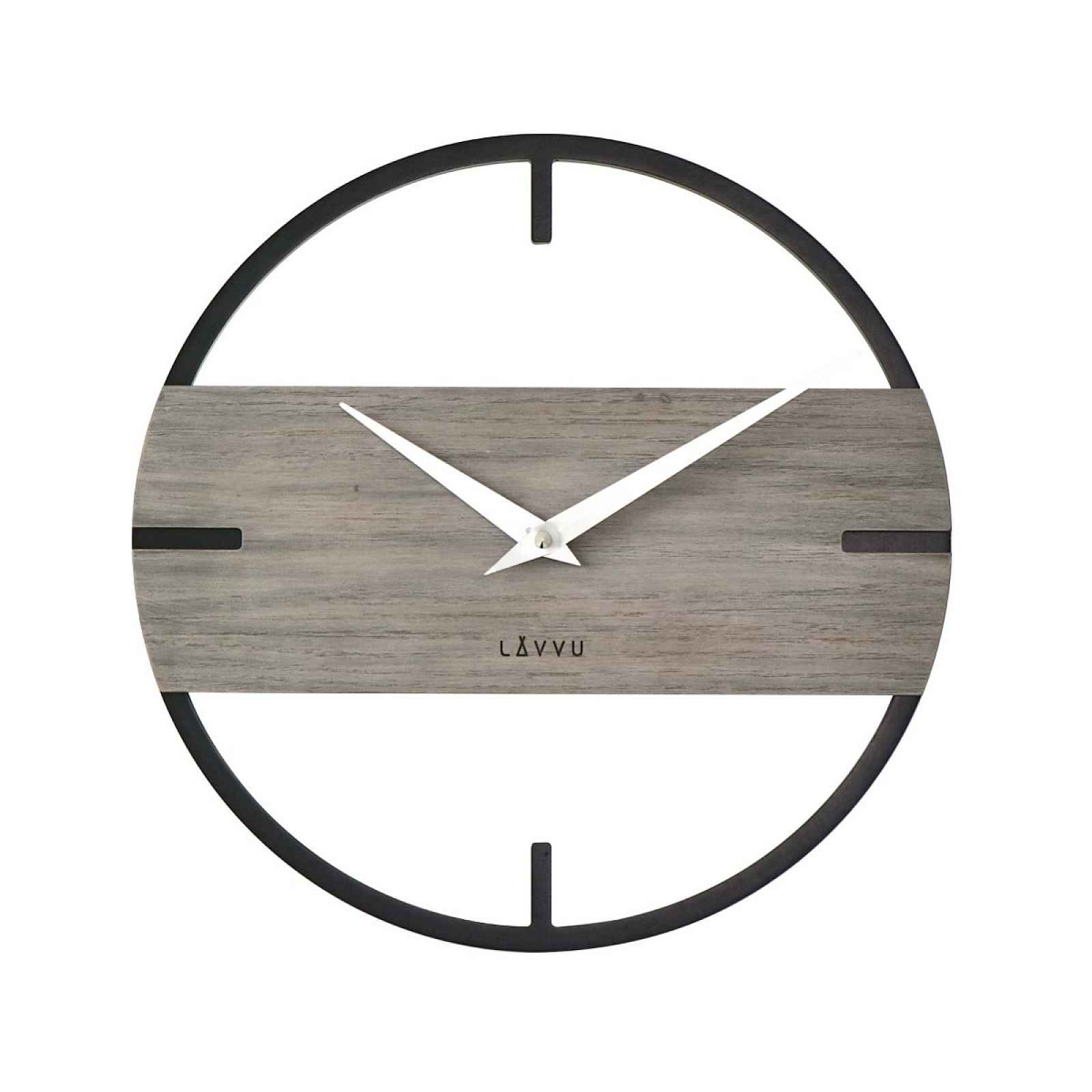 LAVVU Stylové dřevěné hodiny LOFT u , pr. 35 cm