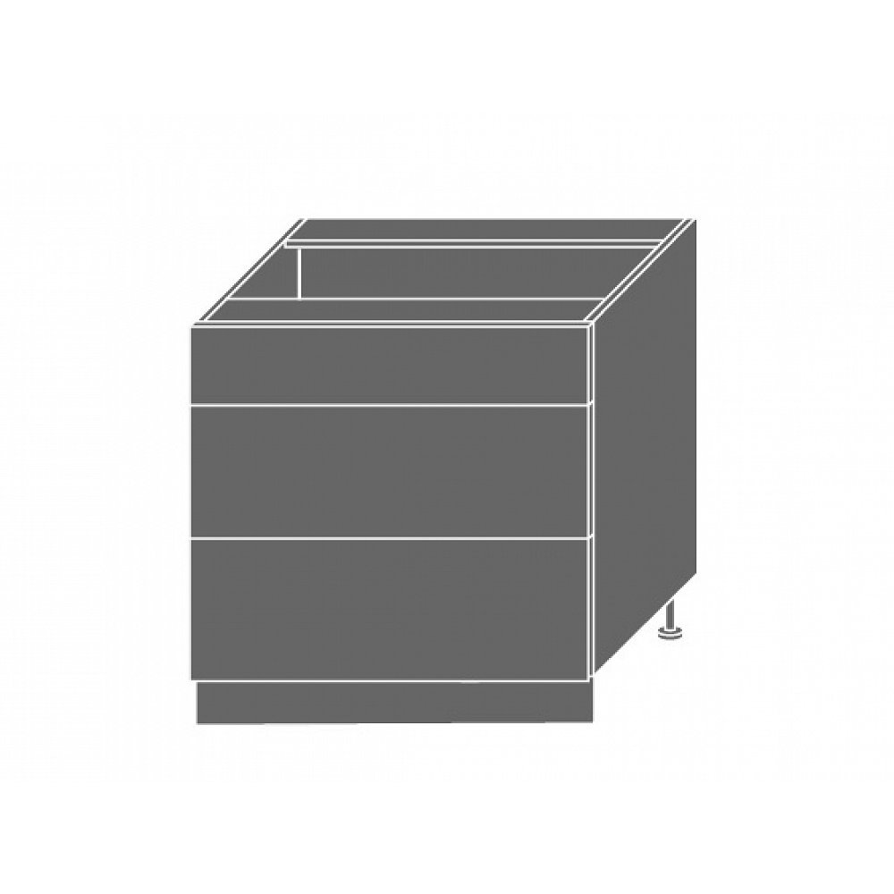 TITANIUM, skříňka dolní D3E 80, korpus: grey, barva: fino černé