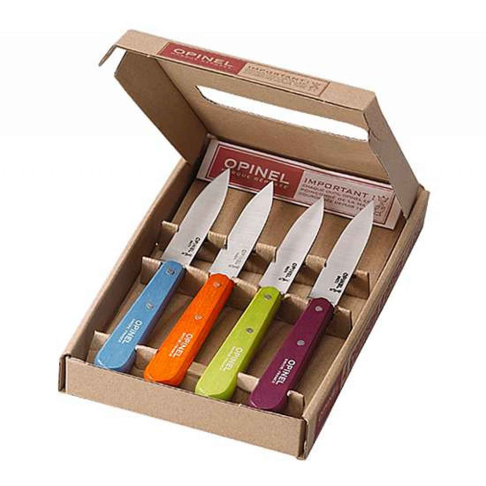Sada nožů Opinel Les Essentiels Sweet Pop colours, 4 ks