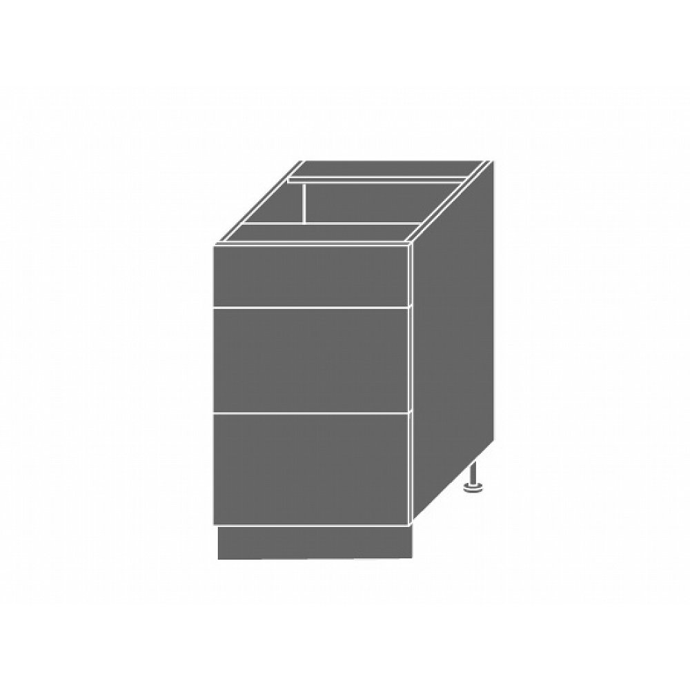 TITANIUM, skříňka dolní D3m 50, korpus: grey, barva: fino bílé