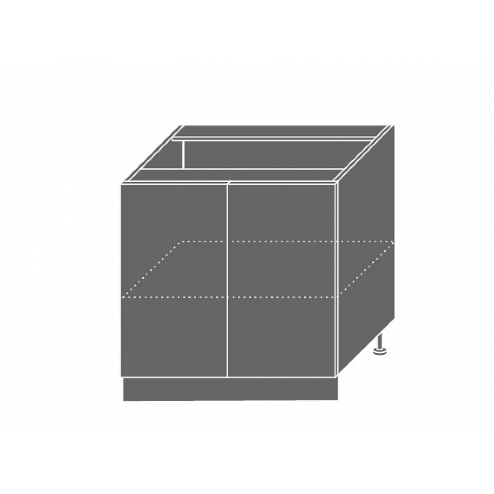 TITANIUM, skříňka dolní D11 80, korpus: grey, barva: fino bílé