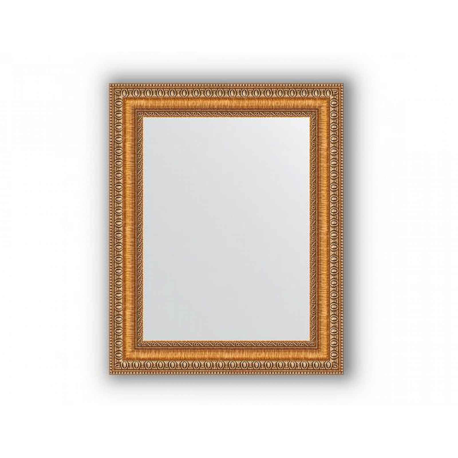 Zrcadlo v rámu, bronz se zlatou vintage dekorací BY 3138 65x65 cm