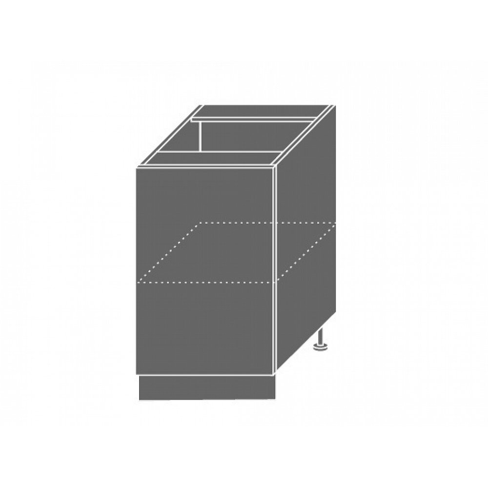 TITANIUM, skříňka dolní D1D 50, korpus: bílý, barva: fino černé