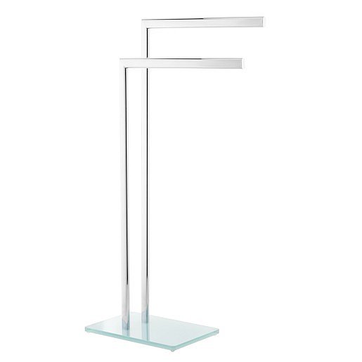 Držák ručníků Optima Glass chrom/bílá GLASDRZRUCB