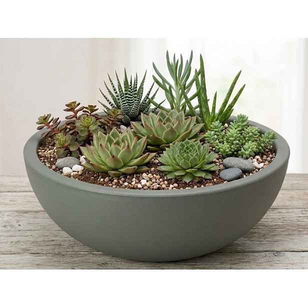 Květináč Kanten 40x16 cm, zelený