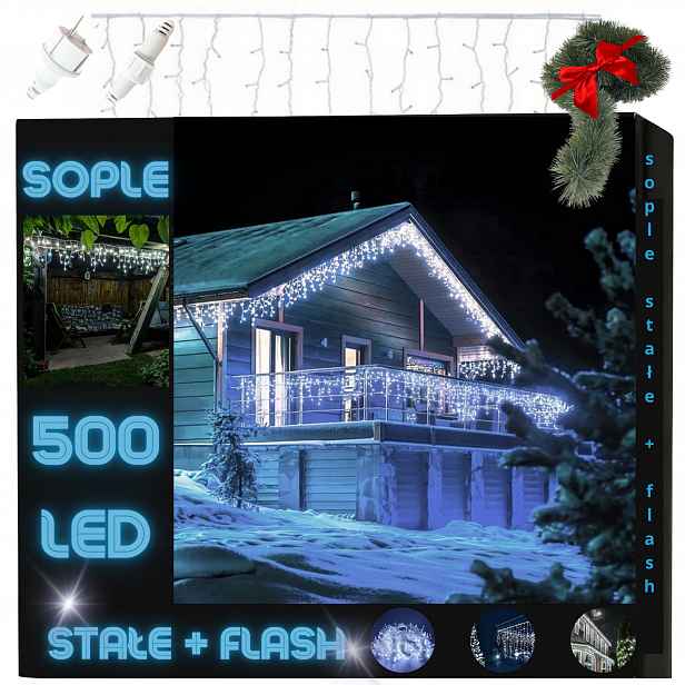 Rampouchy 500 Led Venkovní Osvětlení IP44 Pevné Flash 20 m Pevné