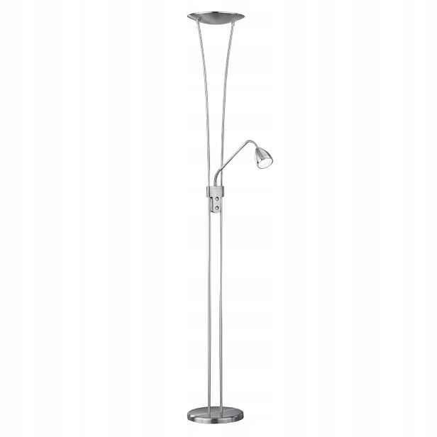 Stojací Led lampa 180 cm stříbrná Trio Arizona 2500lm 2x 3000K