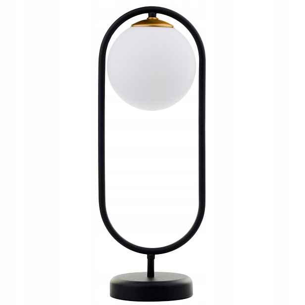Stolní lampa Igon černá zlatá 1xE14 Dekorativní Stolní Osvětlení IP20