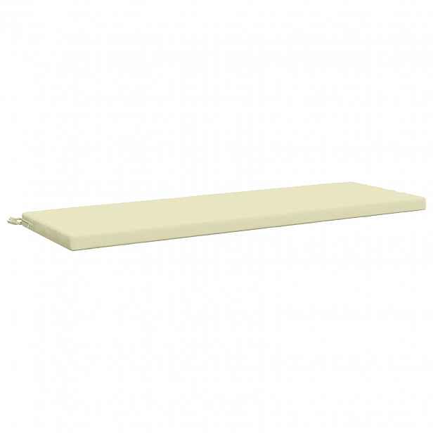 vidaXL Polštář na lavici SOEST 100% polyester Krémová 140 x 50 x 5 cm