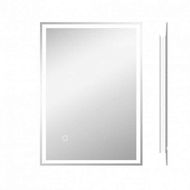 HOMCOM KOUPELNOVÉ ZRCADLO, s LED osvětlením, 70 x 50 cm, nezamlžující, s dotykovým spínačem, IP44