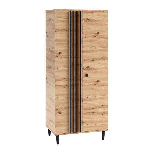MASSENO ŠATNÍ SKŘÍŇ S OTOČNÝMI DVEŘMI ARTIANO, 80/196/56 cm 2dveřová, dub Artisan