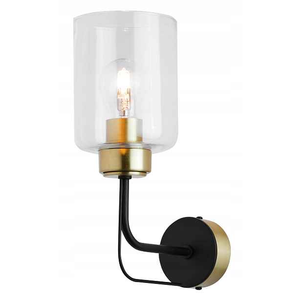 Nástěnná lampa Jupiter Ceres 1xE27 15W Černo-zlatá Industriální