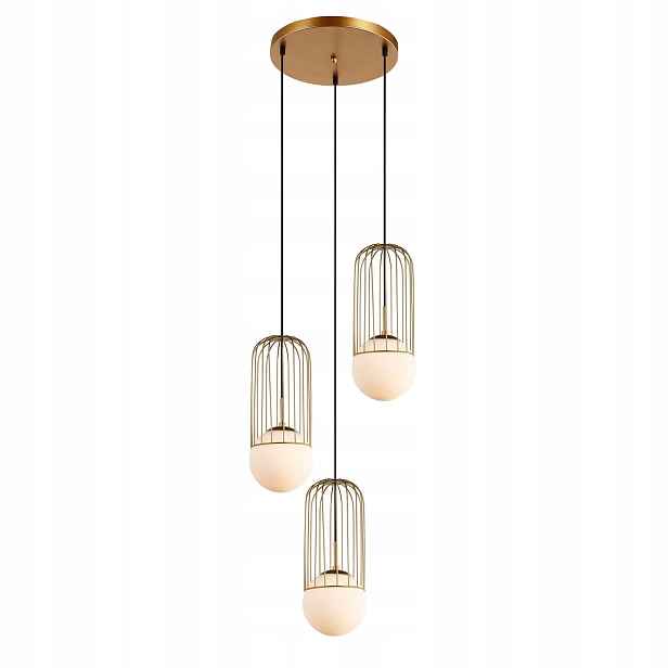 Závěsná lampa Italux Matty Led moderní zlatá