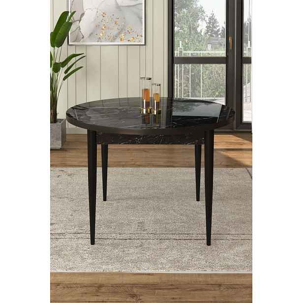 Jídelní stůl Rox - Black Marble, Black