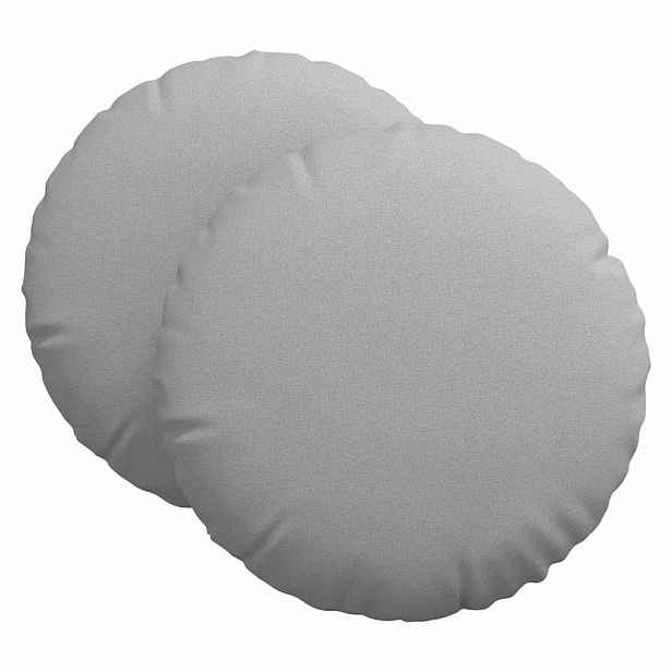 vidaXL Polštáře na sedadla 2 ks Textil Oblačno šedá Ø60 x 21 cm