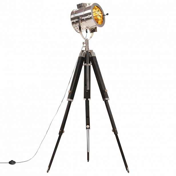 vidaXL Stojací lampa na stativu masivní mangovníkové dřevo 165 cm