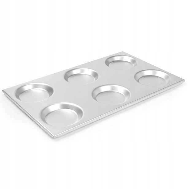 Hliníkový podnos Gn 1/1 s kruhovými tvary 125 mm 530 x 325 mm Hendi 808740