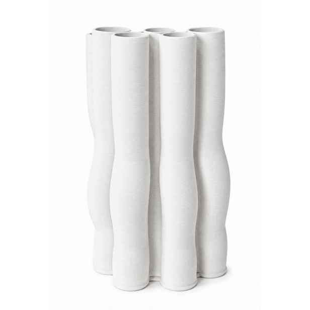 Květináč keramický bílý Modern Pillar na květiny 27 cm