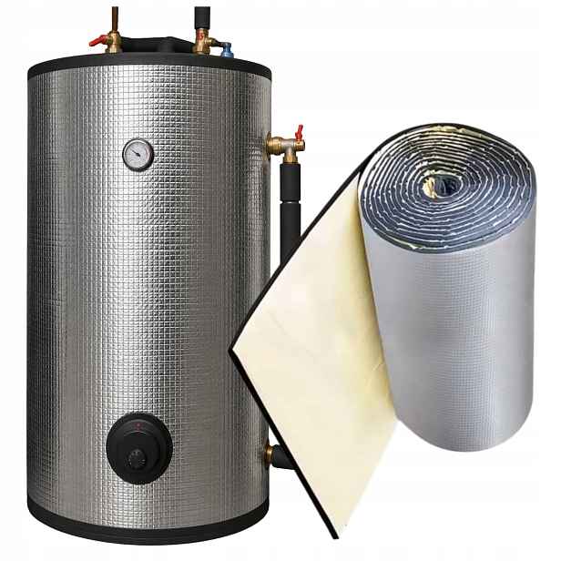 Mata Termoizolace pro Bojler Odhlučnění z Alu Samolepící 19 mm 100 x 100 cm
