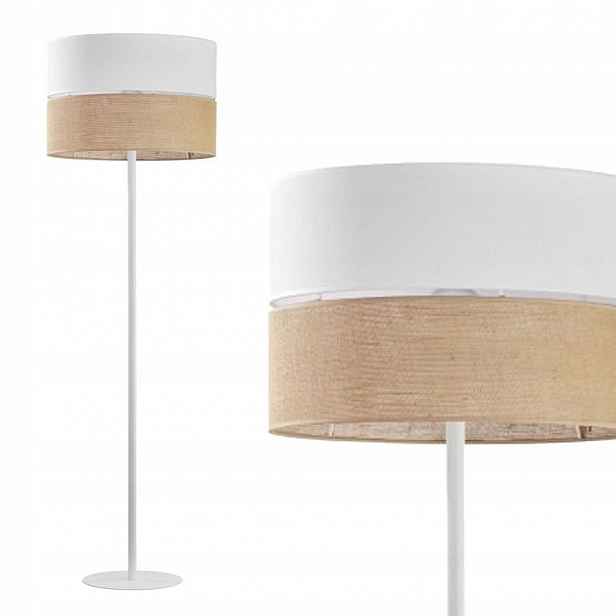 Stojací podlahová lampa bílá Linobianco E27 159 Cm Kov Tk Lighting